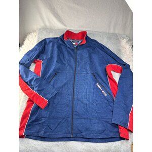 Vintage Tommy Hilfiger Jeans Jacket Mens XXL Full Zip Sweatshirt Colorblock 90s